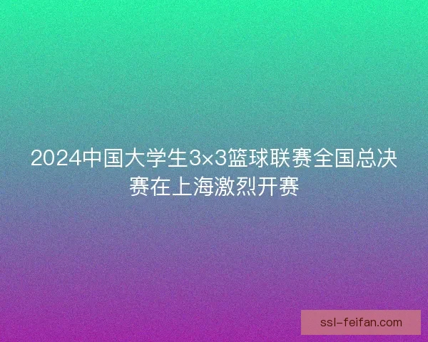 2024中国大学生3×3篮球联赛全国总决赛在上海激烈开赛 2024中国大学生3×3篮球联赛全国总决赛在上海激烈开赛
